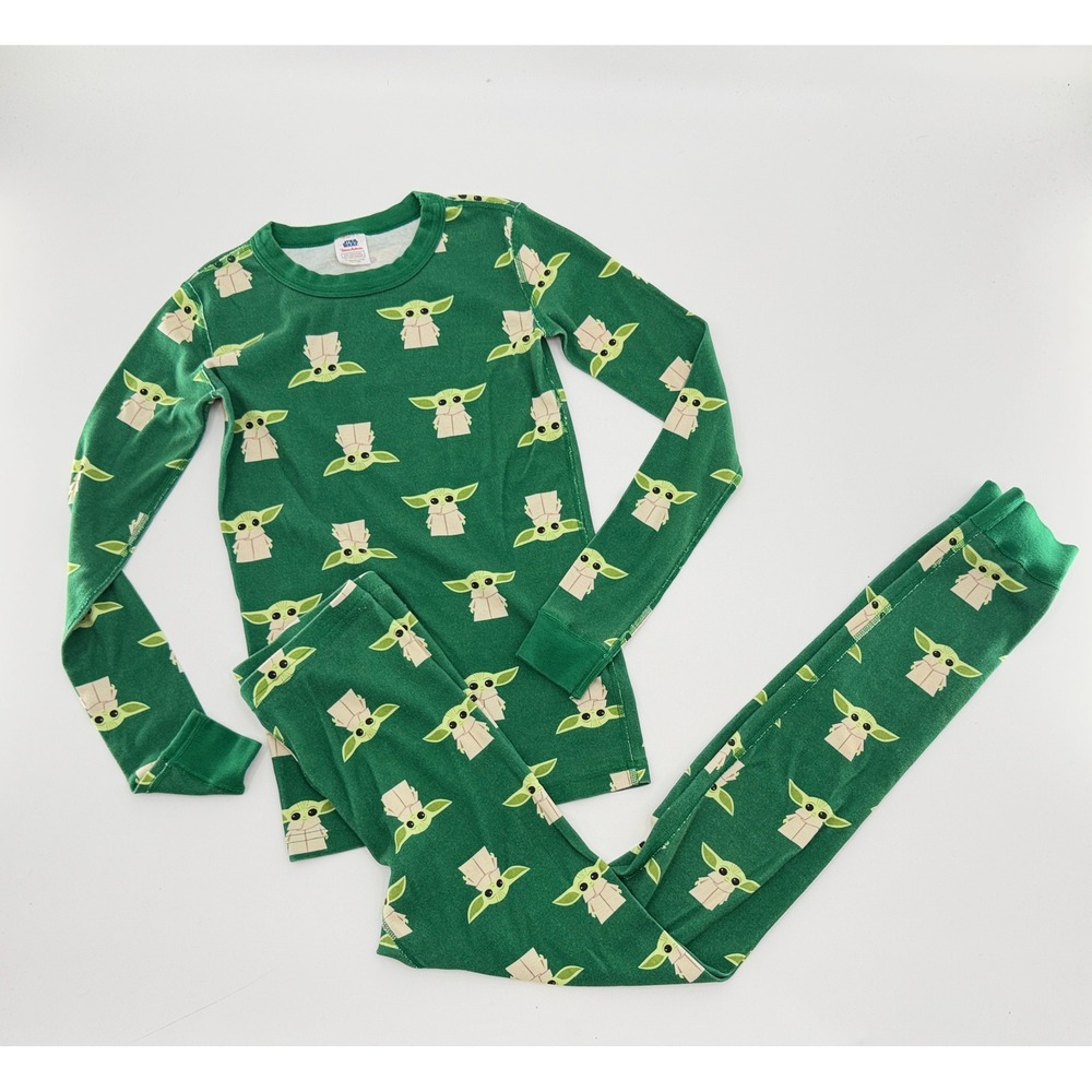 Hanna Andersson Pajama Set Star Wars Grogu Mandalorian Green Size 160cm/US14